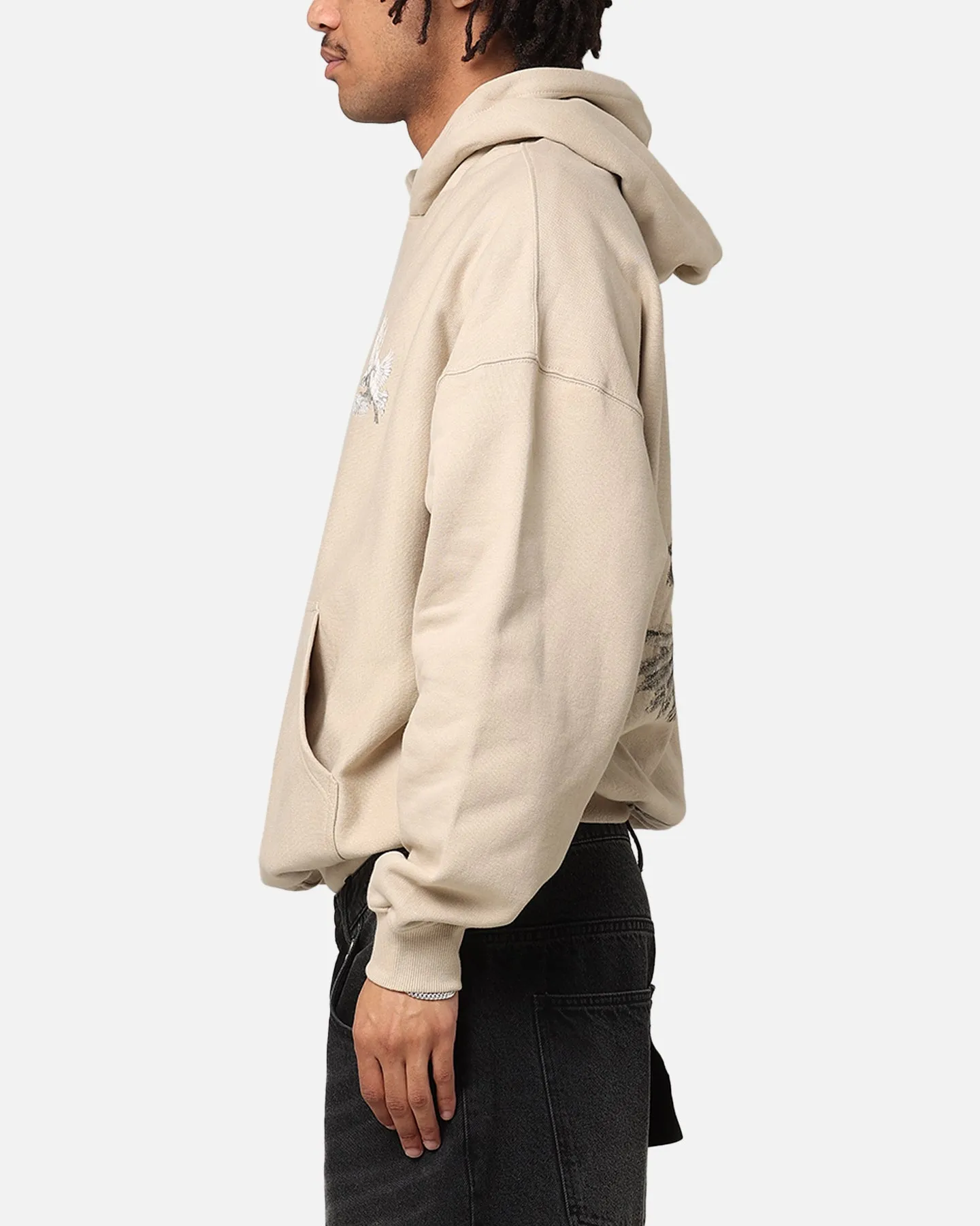 Saint Morta Doves Vintage Hoodie Stone