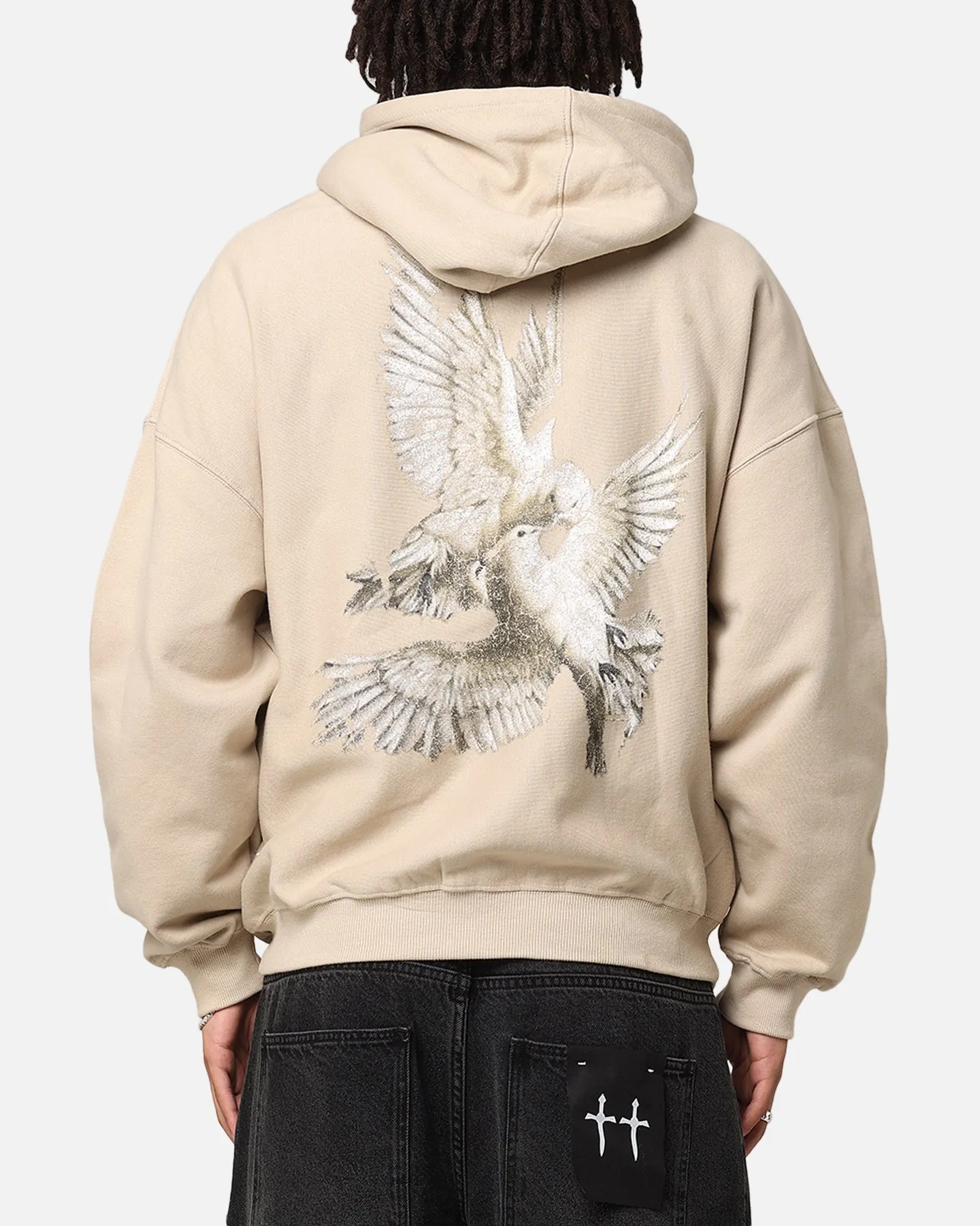 Saint Morta Doves Vintage Hoodie Stone