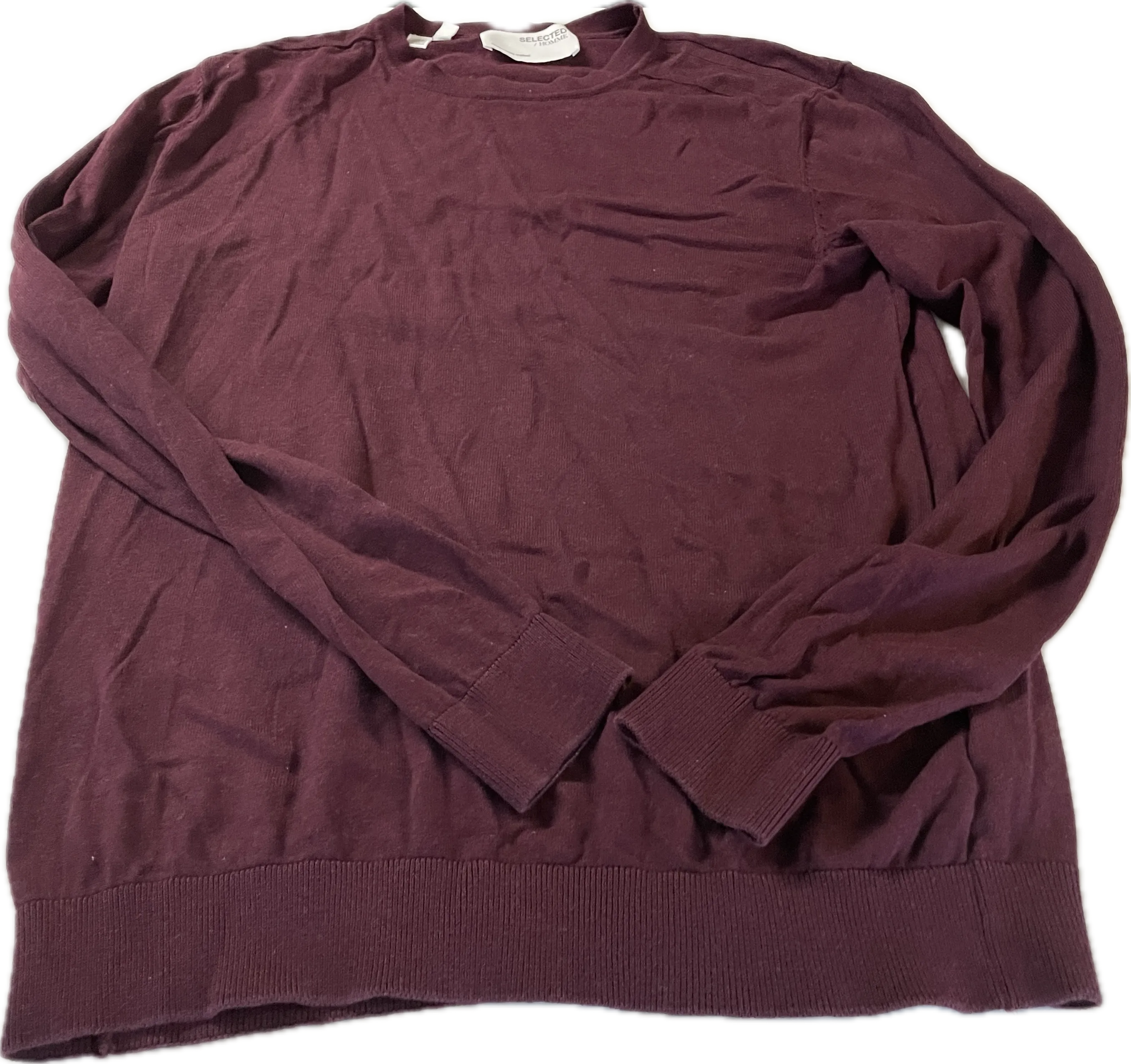 Selected Homme Men's Burgundy Jumper