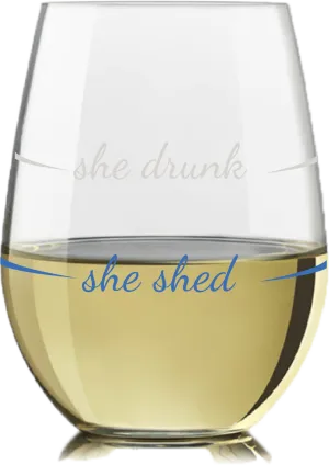 She Drunk Wine Glass