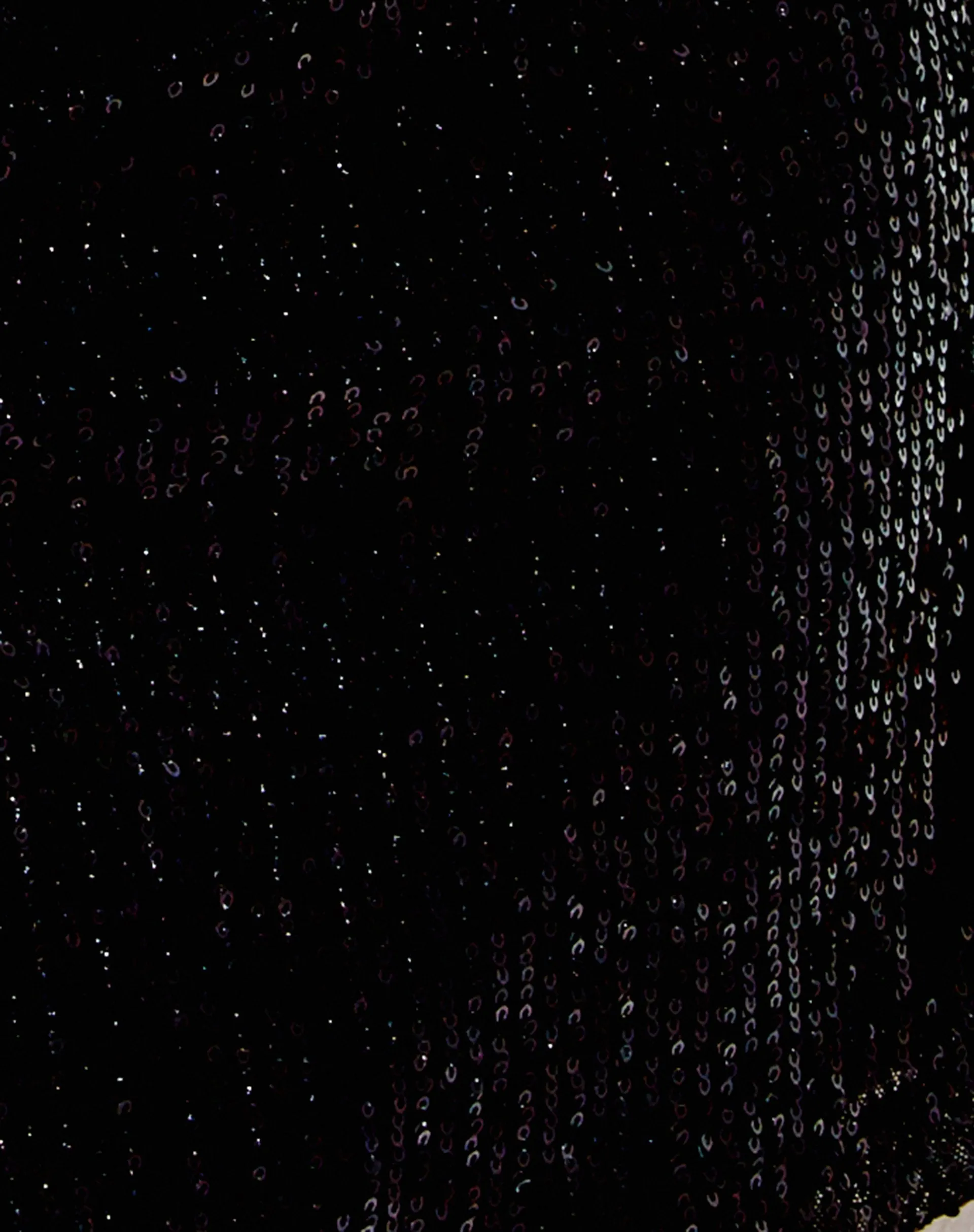 Shenka Mini Skirt in Drape Sequin Black