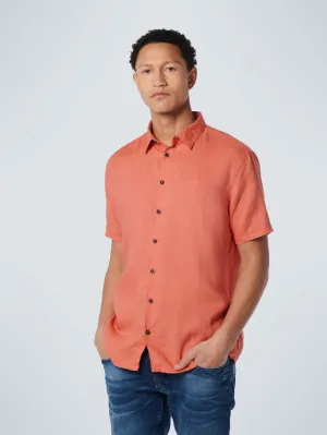 Shirt Short Sleeve Linen Solid | Papaya