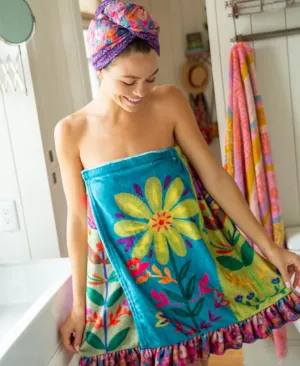 Shower Body Towel Wrap - Flowers