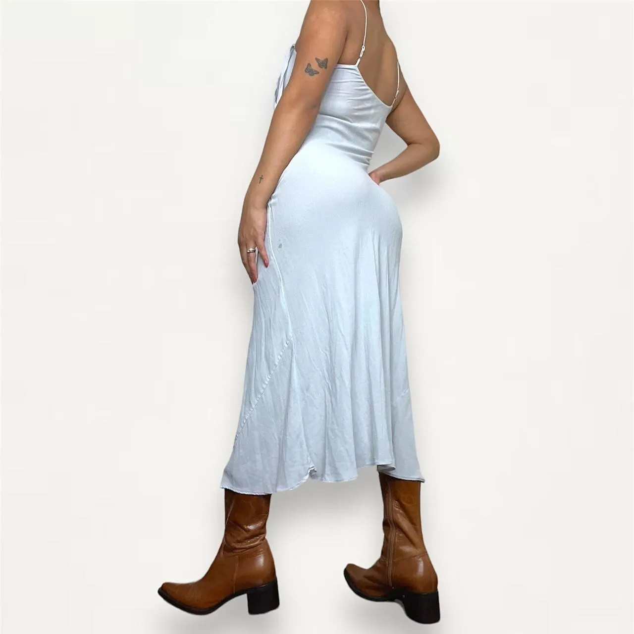 Silk midi dress