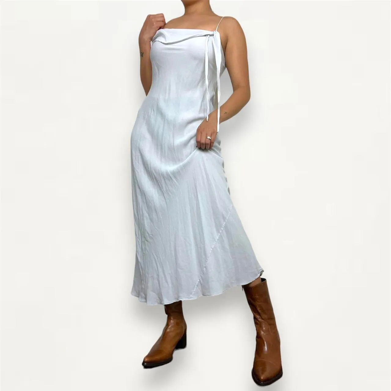 Silk midi dress