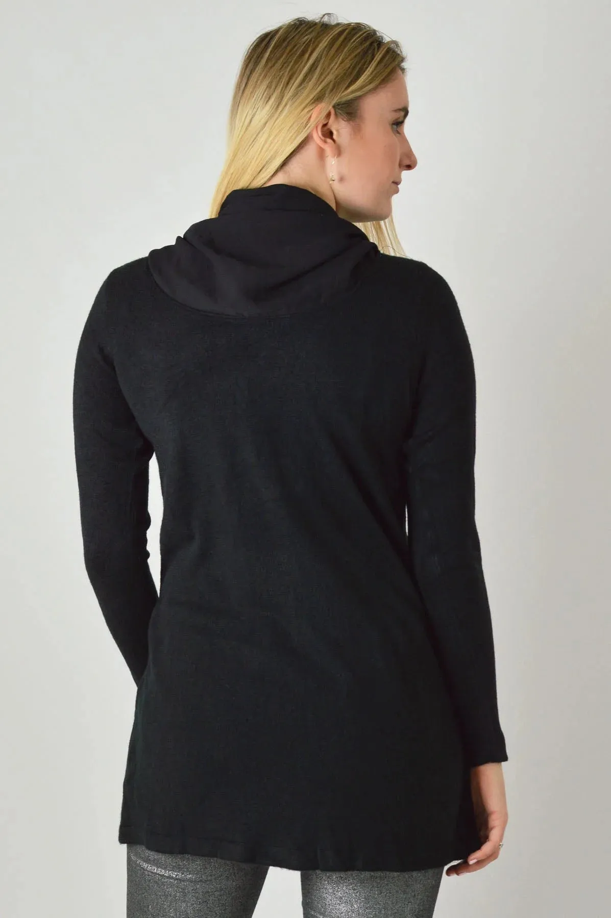 Silky Cowl Neck Tunic Jumper