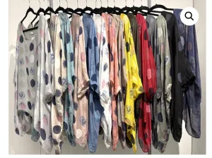 Silky Dots Batwing Top