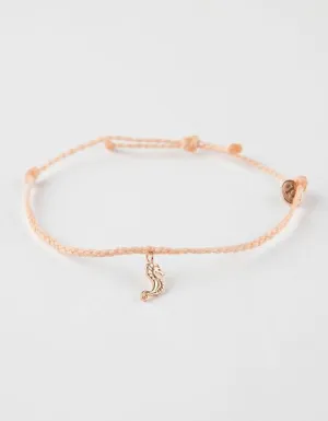 Silver Seahorse Charm Bracelet Salmon
