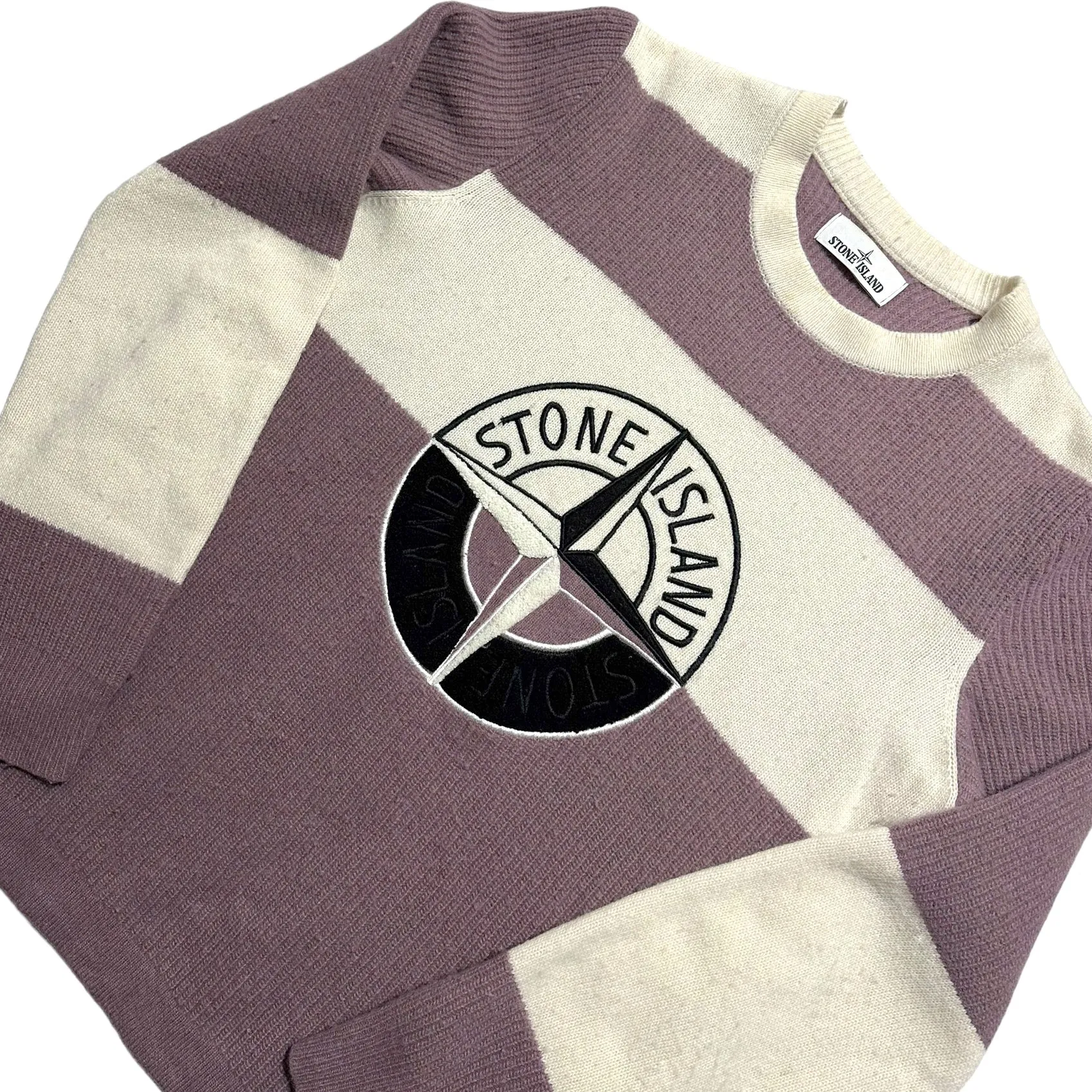 Stone Island Compass Logo Knit Pullover Jumper