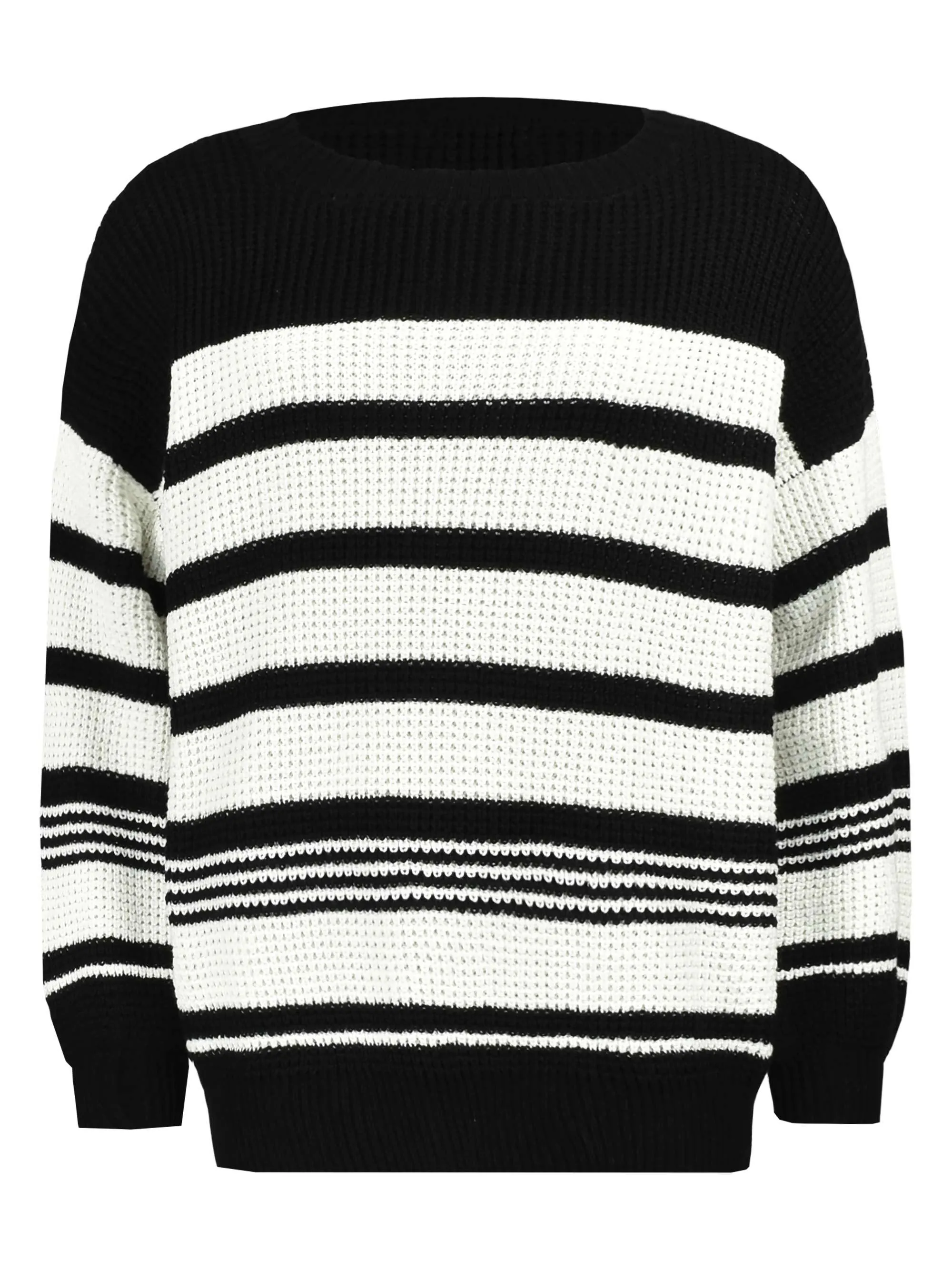 Stripe Waffle Knit Jumper