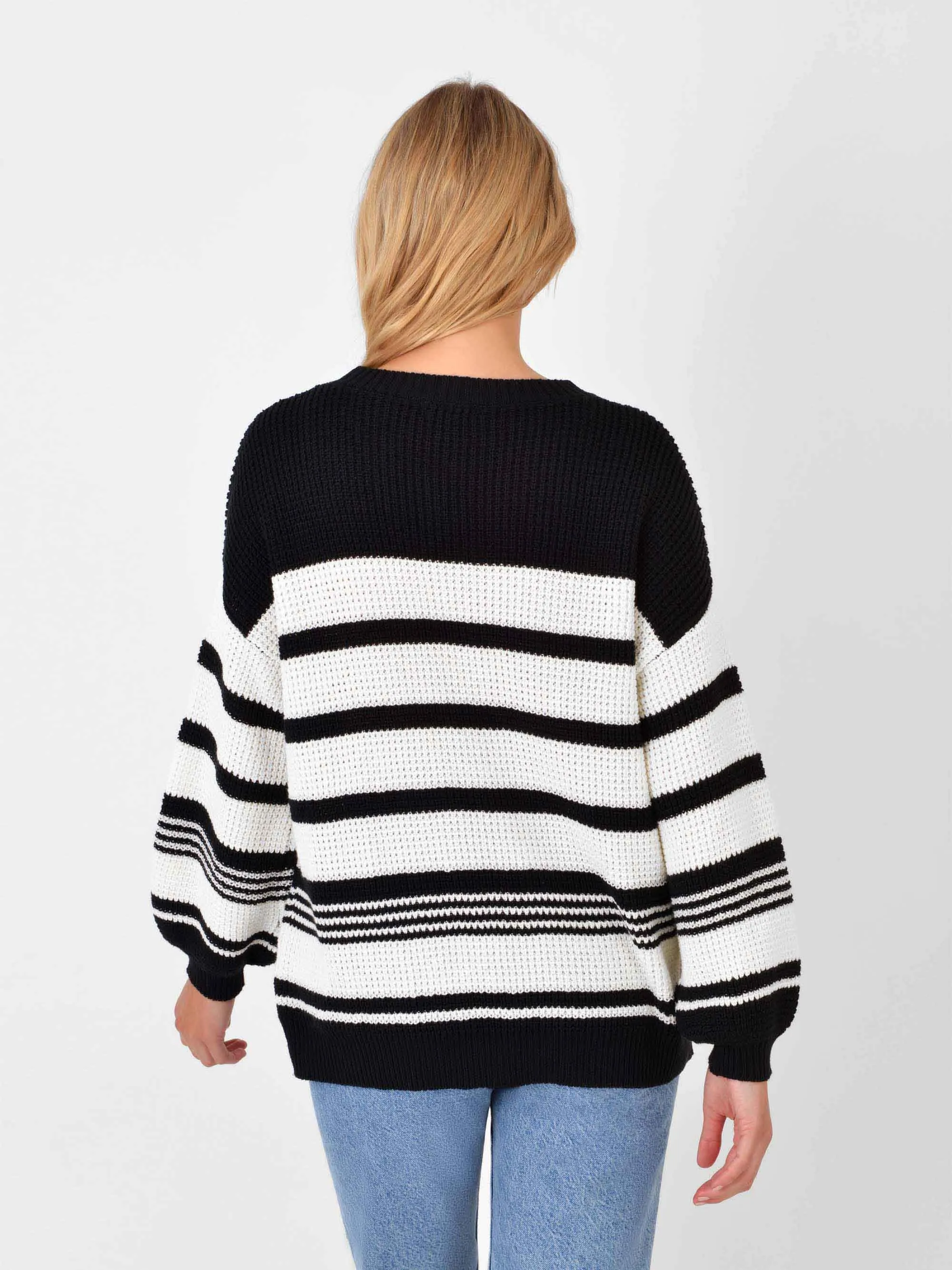 Stripe Waffle Knit Jumper
