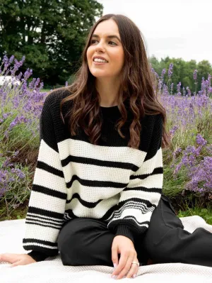Stripe Waffle Knit Jumper
