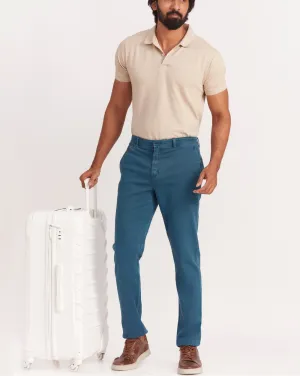 Tapered Fit Garment Dyed Chinos - French Navy