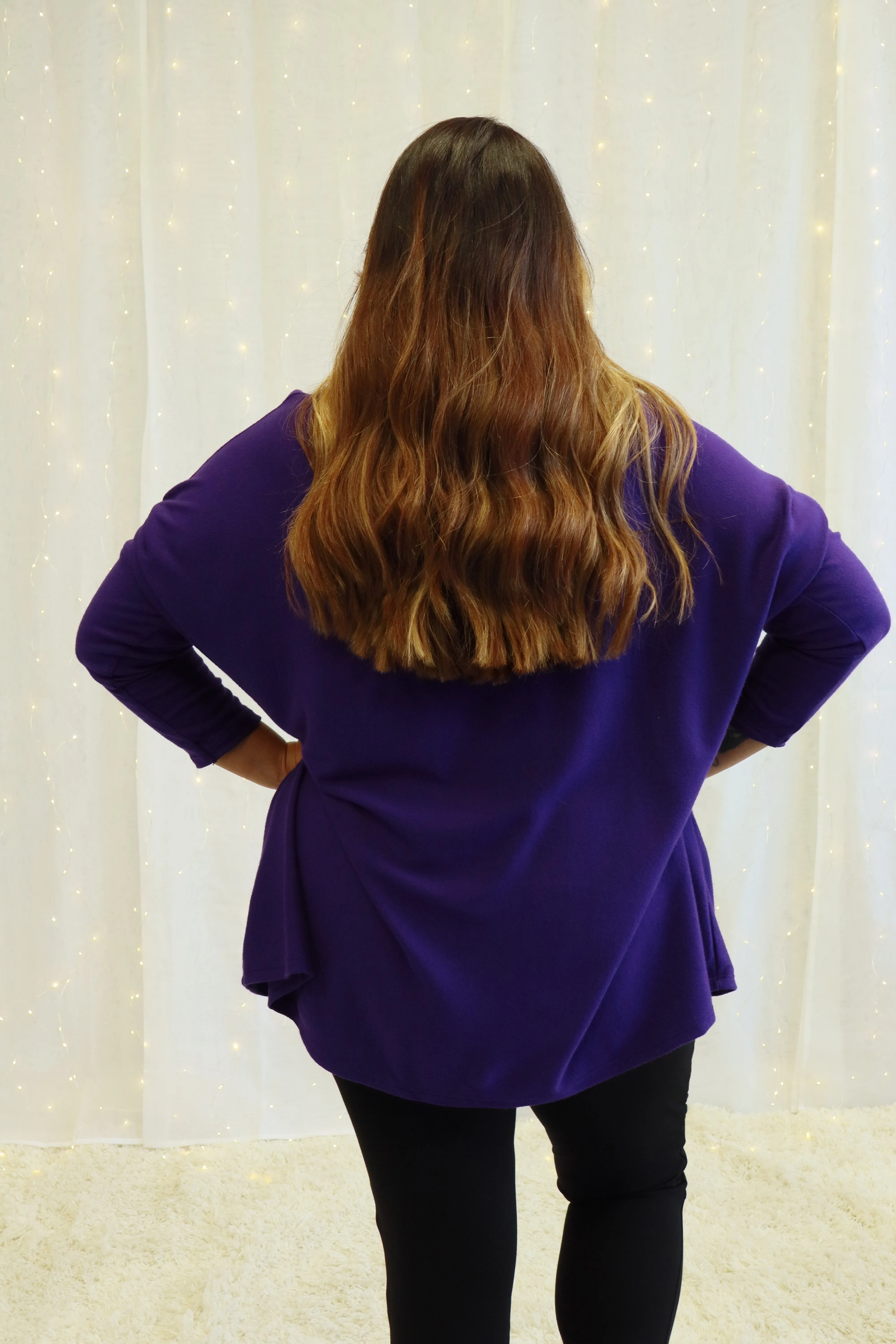 Teagan Sparkle Knit Jumper in Purple