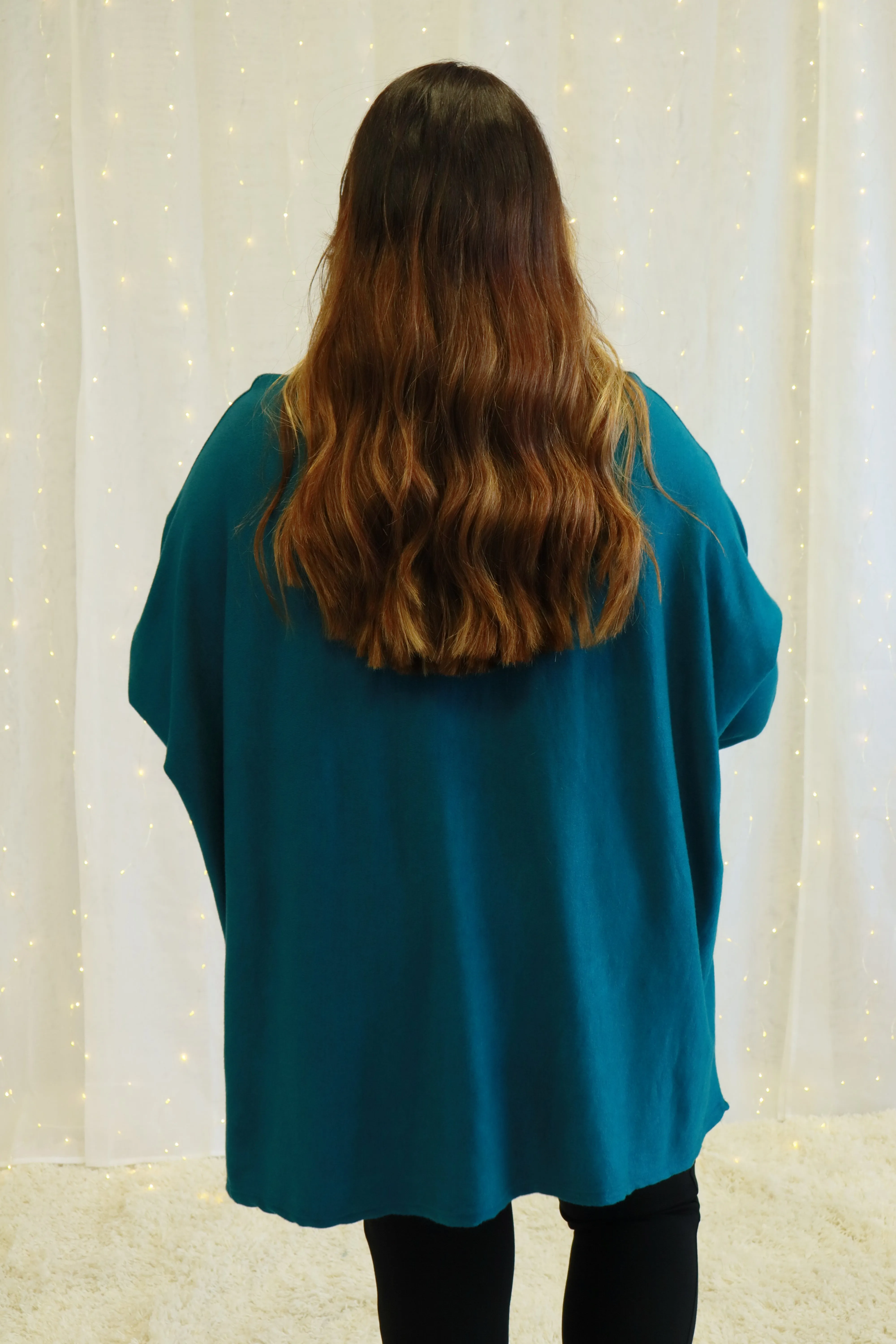 Teagan Sparkle Knit Jumper in Teal