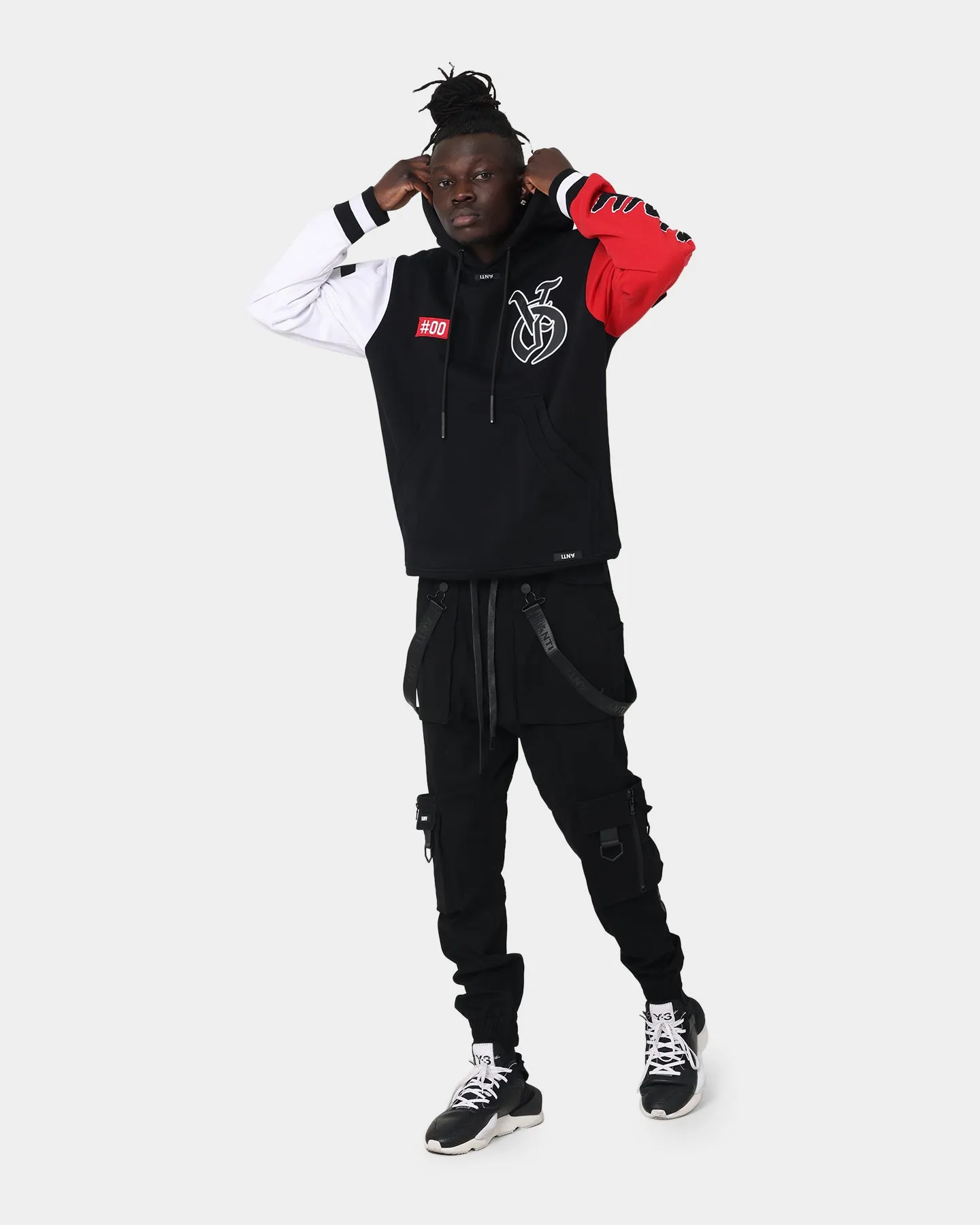 The Anti Order Antidote College Hoodie Black/White/Red