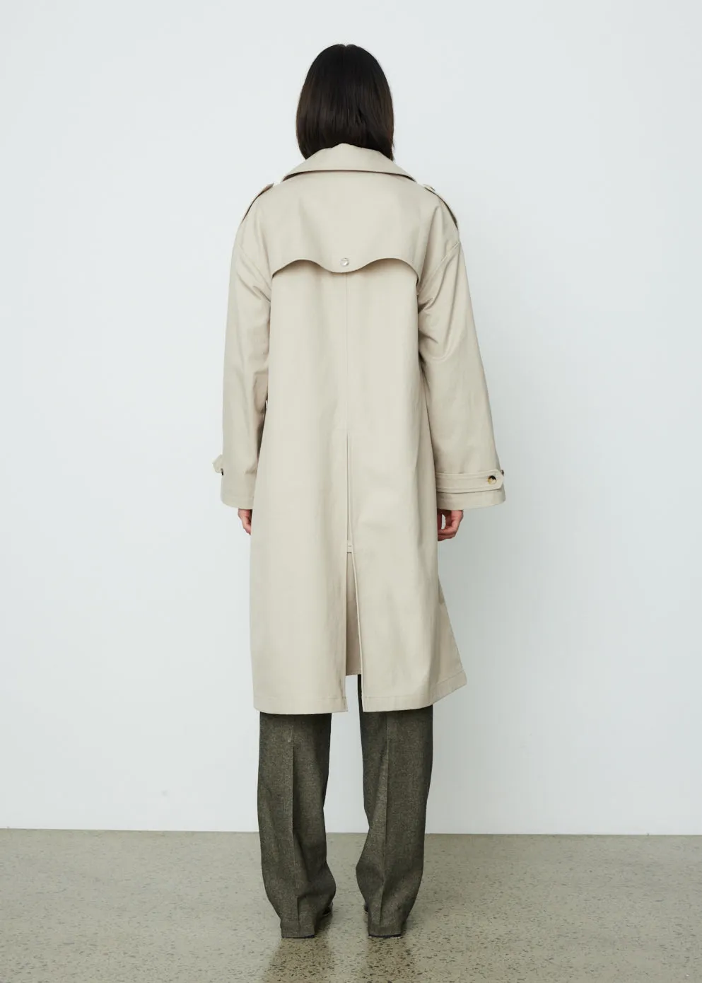 Twisted Cut Out Trench Coat