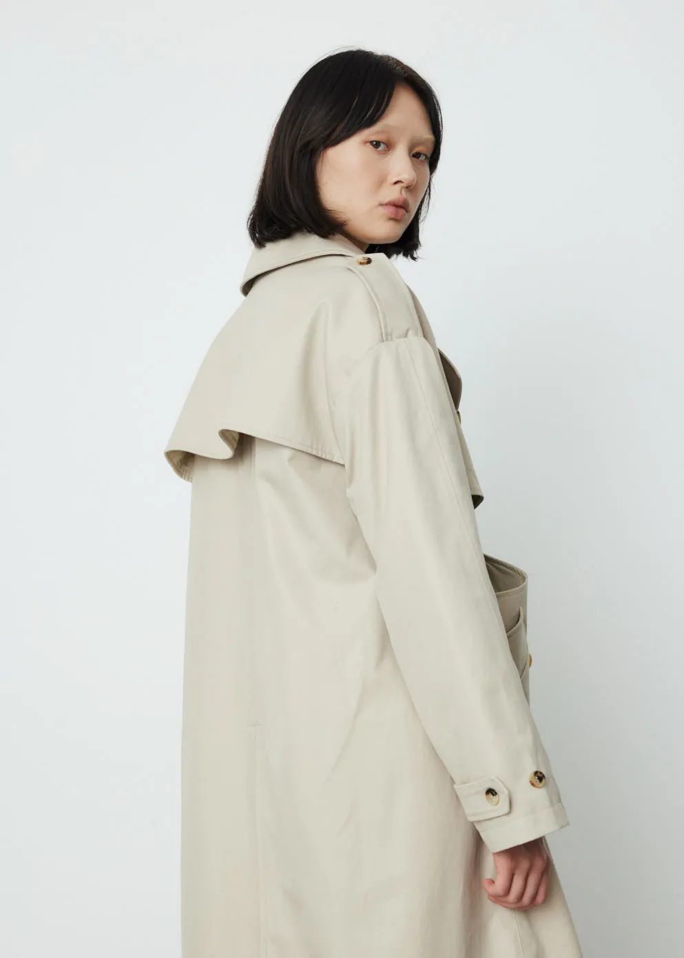 Twisted Cut Out Trench Coat
