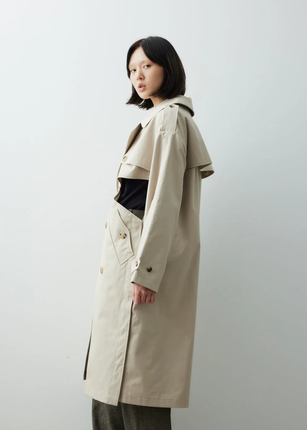 Twisted Cut Out Trench Coat