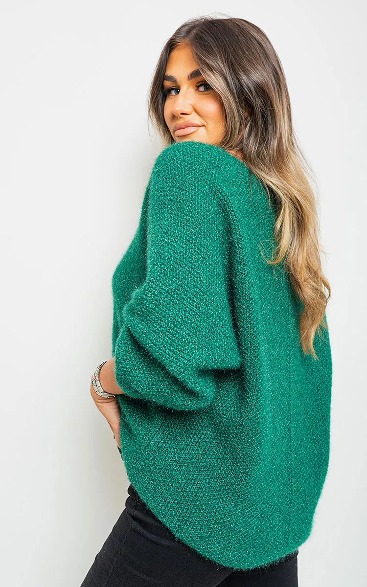 V-neck Chunky Knitted Jumper