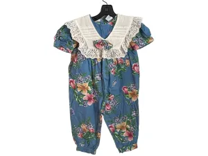 Vintage 80's floral baby romper 2T