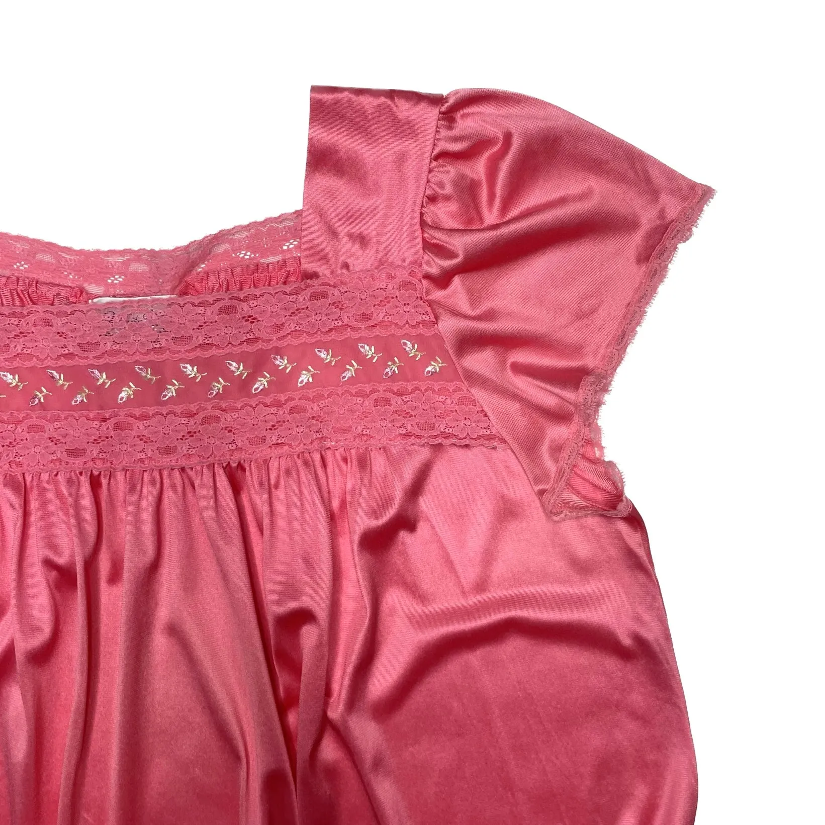 VINTAGE PINK BABYDOLL MIDI SLIP DRESS