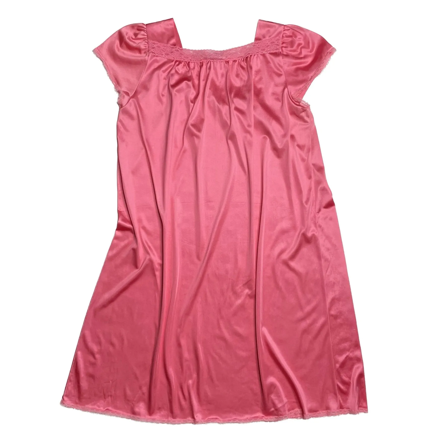 VINTAGE PINK BABYDOLL MIDI SLIP DRESS