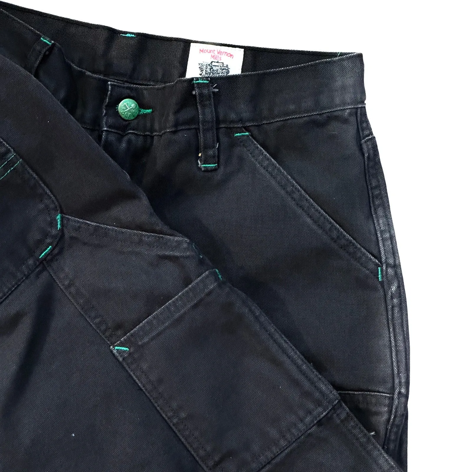 Vintage Washed Black Mt Vernon Duck Double Knee Work Uniform