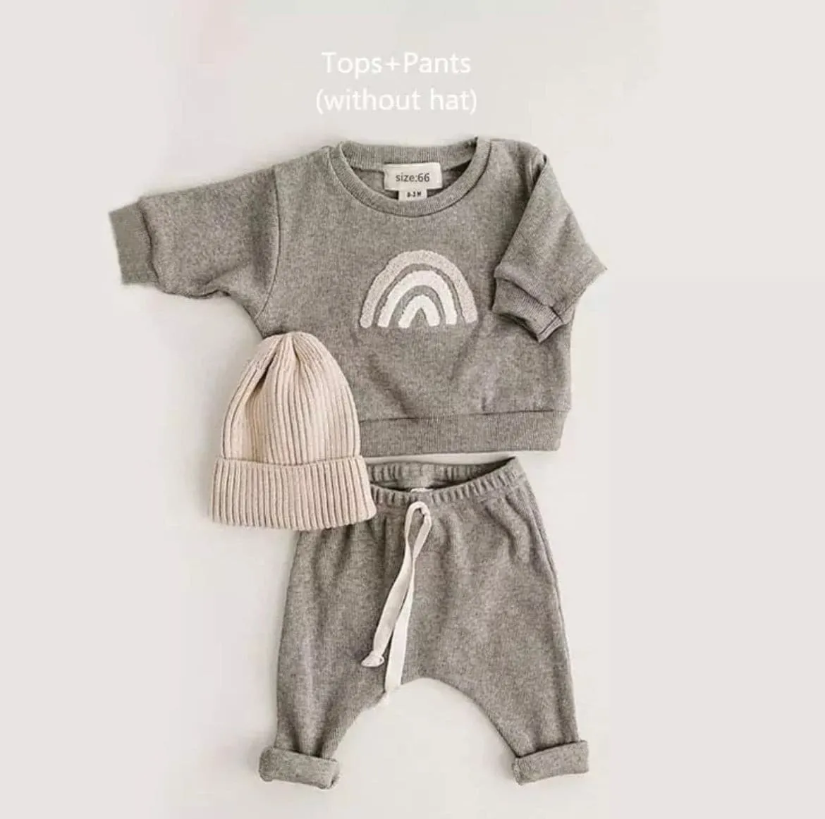 Waffle Boho Tracksuit - Sun & Rainbow