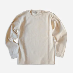 WAFFLE THERMAL LONG SLEEVE TEE - CREAM