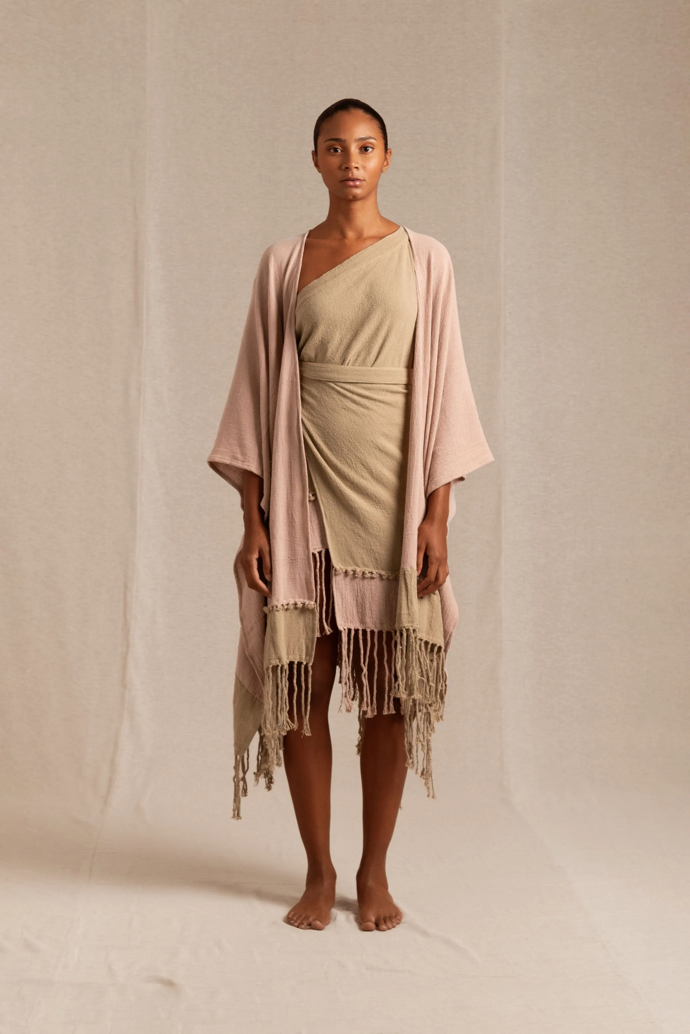 WANPU COTTON JUTE ANTIQUE ROSE / SEPIA TINT