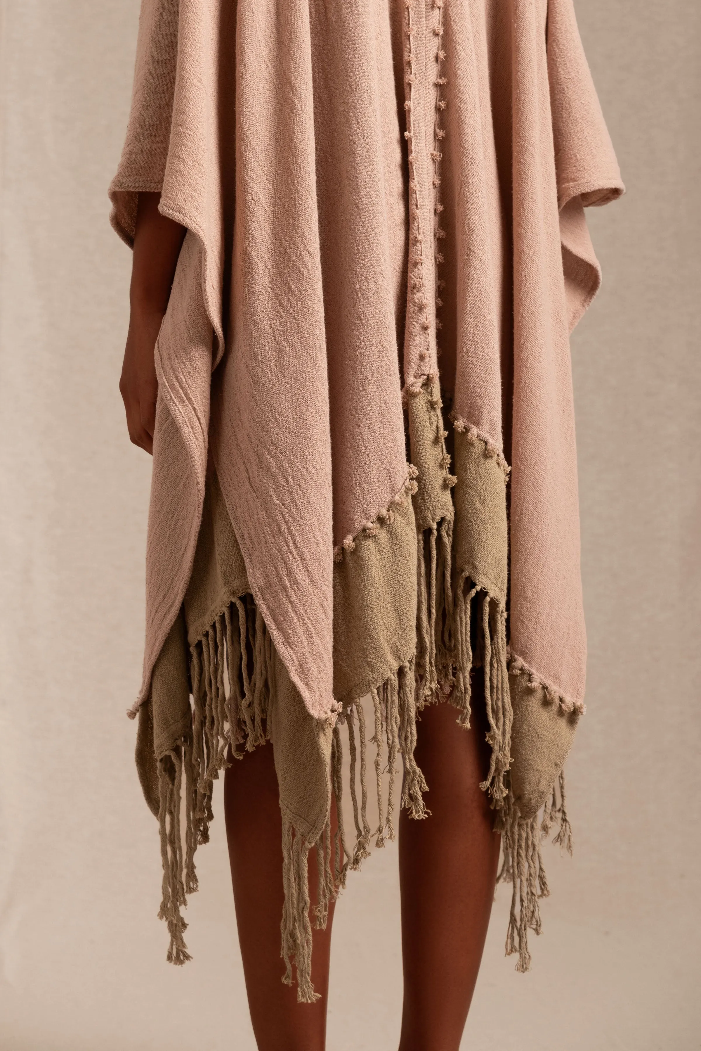 WANPU COTTON JUTE ANTIQUE ROSE / SEPIA TINT