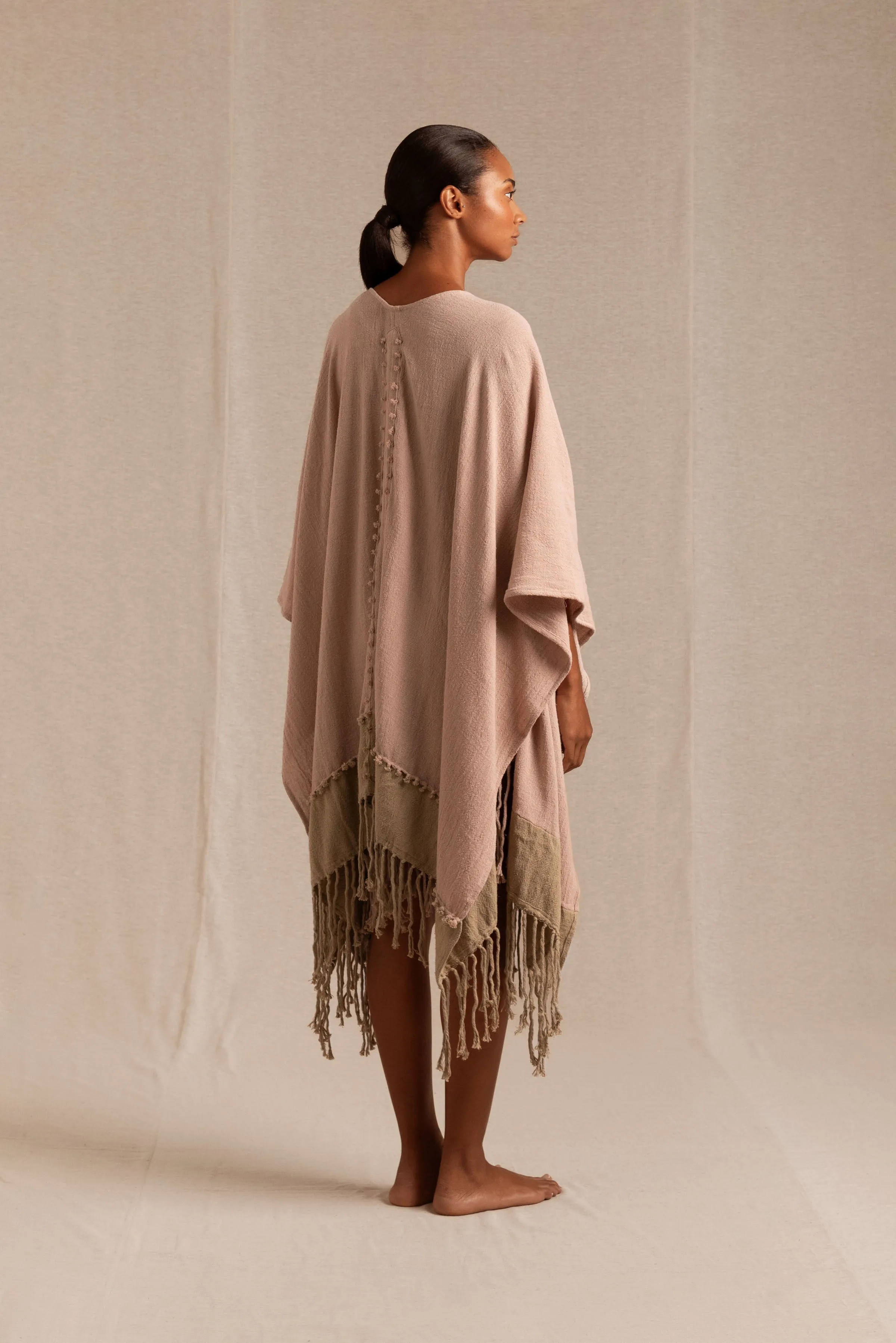 WANPU COTTON JUTE ANTIQUE ROSE / SEPIA TINT
