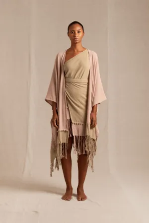 WANPU COTTON JUTE ANTIQUE ROSE / SEPIA TINT