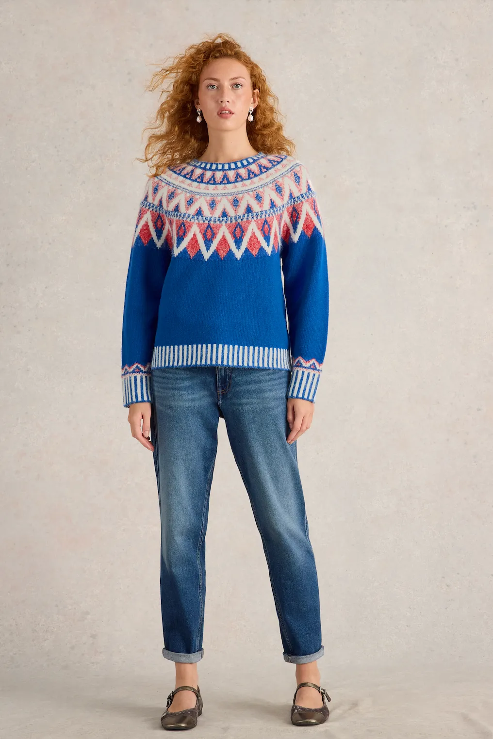 White Stuff Sapphire Fairisle Jumper
