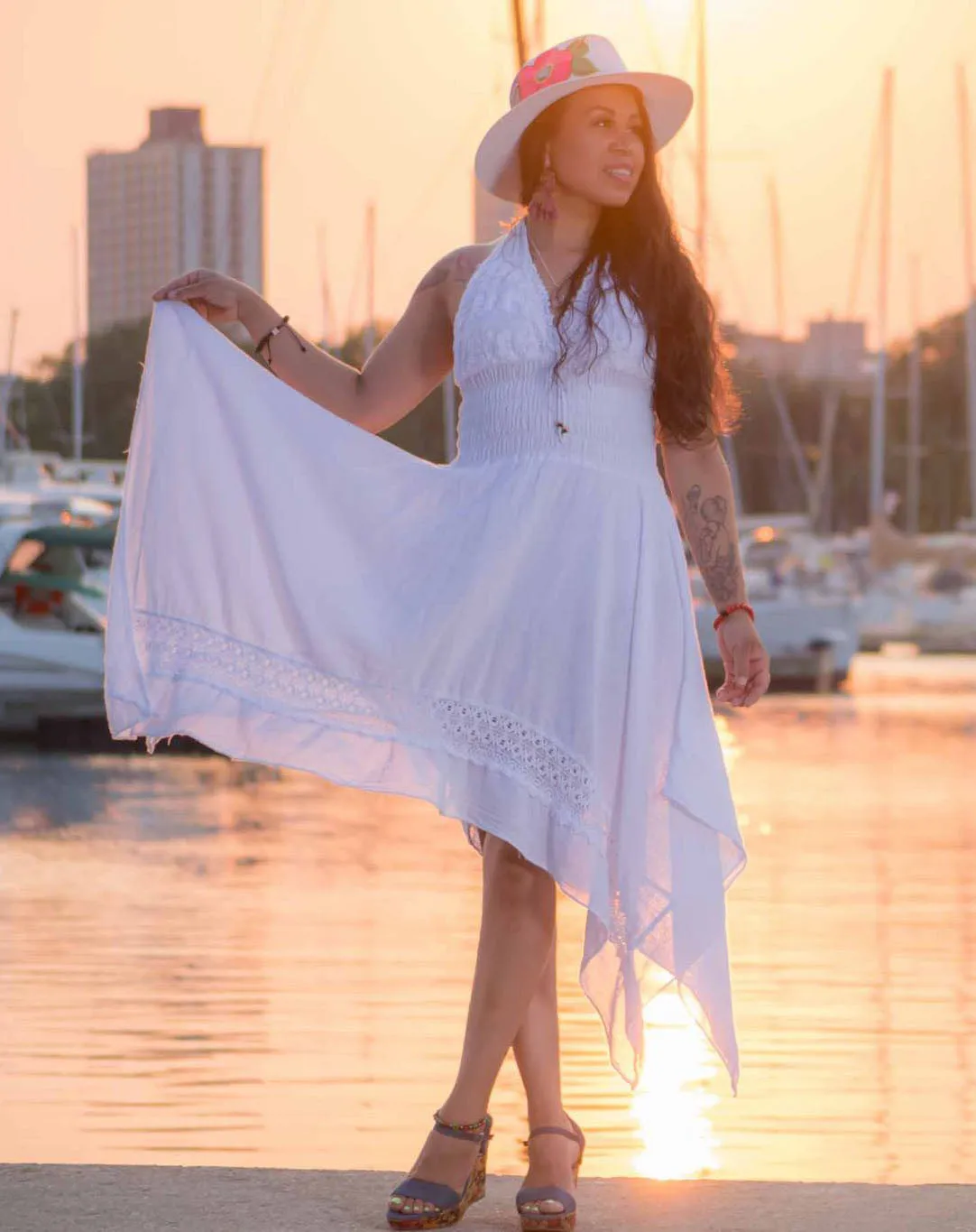 White Summer Pima Cotton Dress