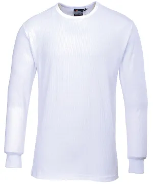 White - Thermal t-shirt long sleeved (B123)