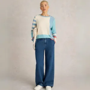 Whitestuff Emma Colourblock Jumper | Blue