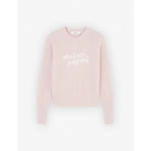 Women Maison Kitsune Handwriting Comfort Jumper - Pale Pink