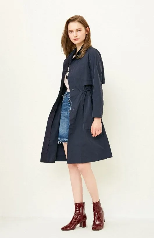 Women's Spring/Autumn Nylon Long Trench Coat