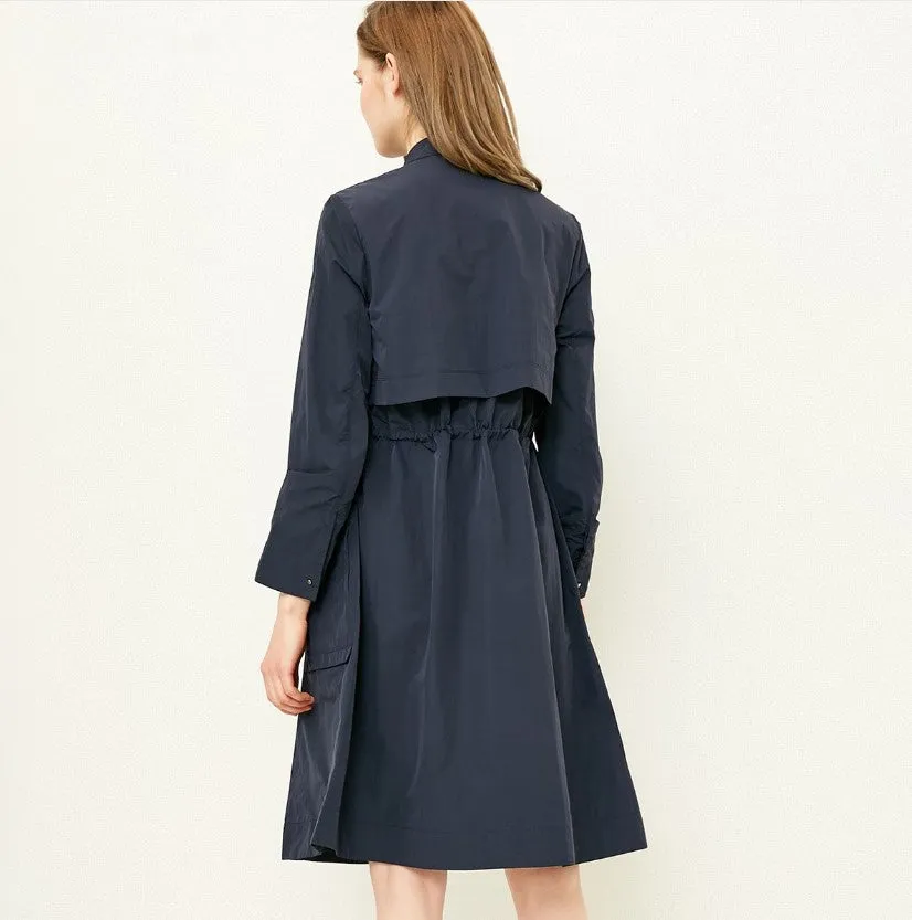 Women's Spring/Autumn Nylon Long Trench Coat