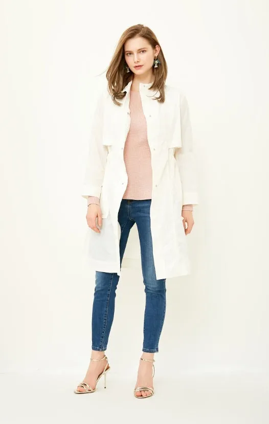 Women's Spring/Autumn Nylon Long Trench Coat