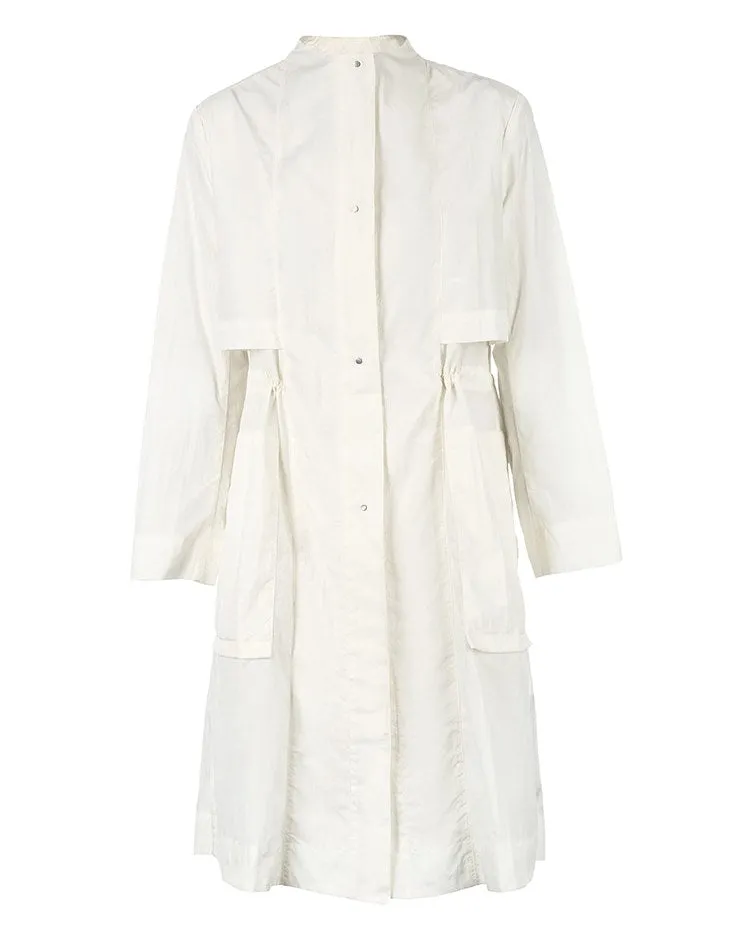 Women's Spring/Autumn Nylon Long Trench Coat