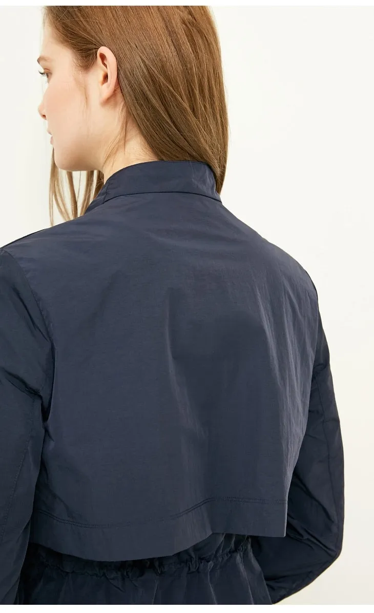 Women's Spring/Autumn Nylon Long Trench Coat