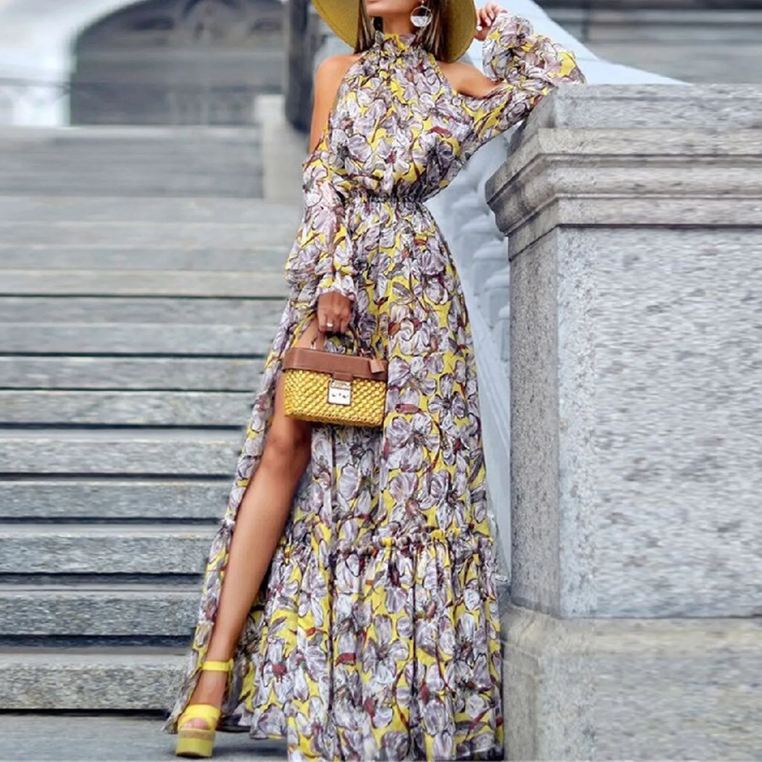 Women's Summer Long Printed Dress | Plus Size