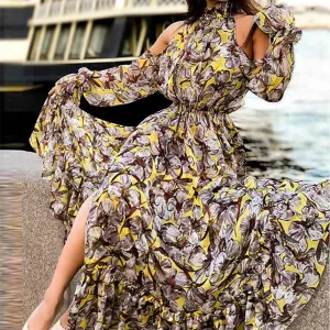 Women's Summer Long Printed Dress | Plus Size