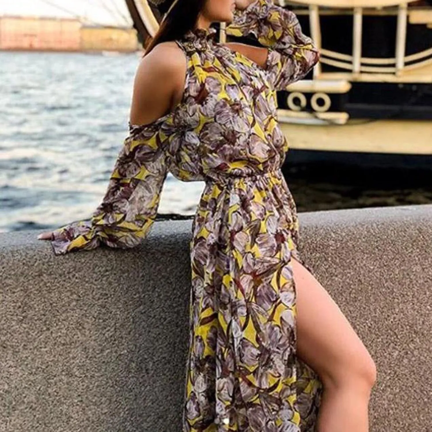 Women's Summer Long Printed Dress | Plus Size