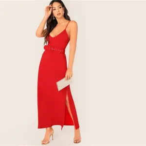 Women's Summer V-Neck Sleeveless Dress