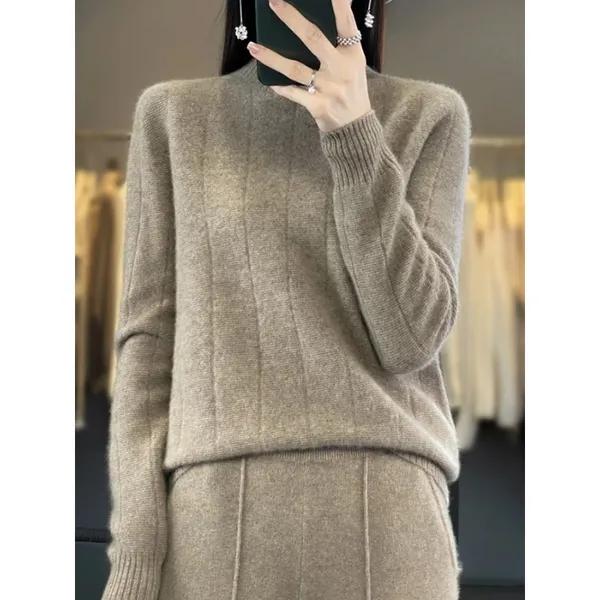 Women's Windproof Turtleneck Jumper with Lined Design | Ideal for Autumn/Winter