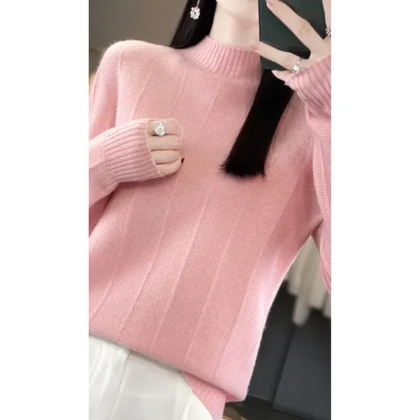 Women's Windproof Turtleneck Jumper with Lined Design | Ideal for Autumn/Winter